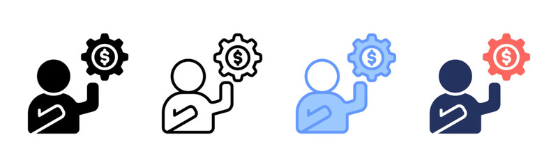 Money Management icon sheet multiple style collection