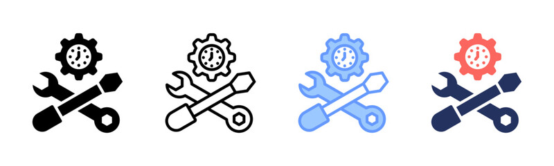 Service icon sheet multiple style collection