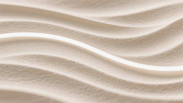 Abstract composition of beige wavy texture suggesting gentle movement and softness