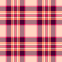 Elegant peach, pink, and burgundy plaid pattern.  Perfect for fashion, textile, or web design projects.  Versatile and stylish, this seamless texture evokes warmth and sophistication.