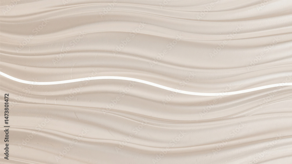 Poster soft beige textured surface with wavy lines creating a subtle and elegant visual
