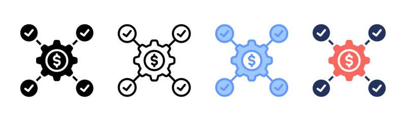 Diversification icon sheet multiple style collection