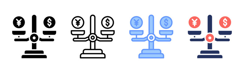 Balance icon sheet multiple style collection