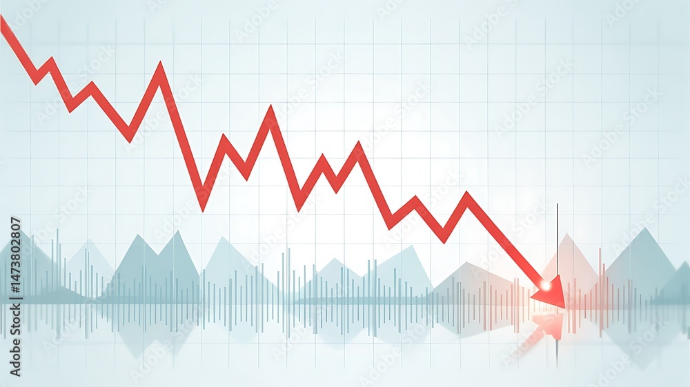 Poster understanding the dynamics of a sharp economic downturn analyzing market trends and potential recove