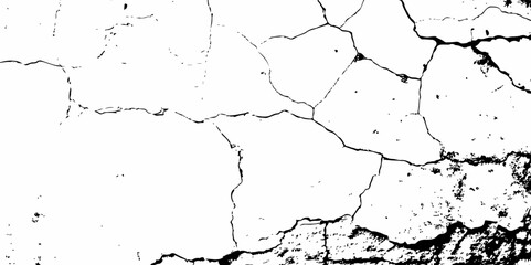 Dust or old grunge concrete building damaged grunge wall black and white texture effect white background.	