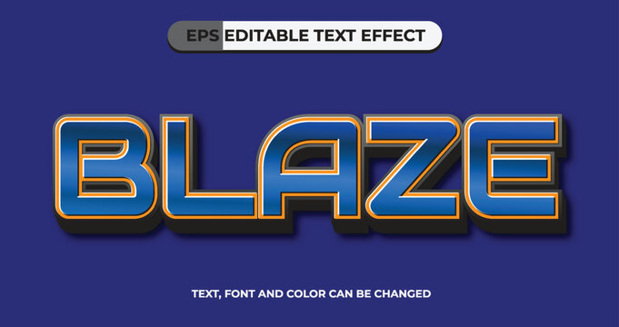 Blaze Editable Vector Text Effect - Powered by Adobe