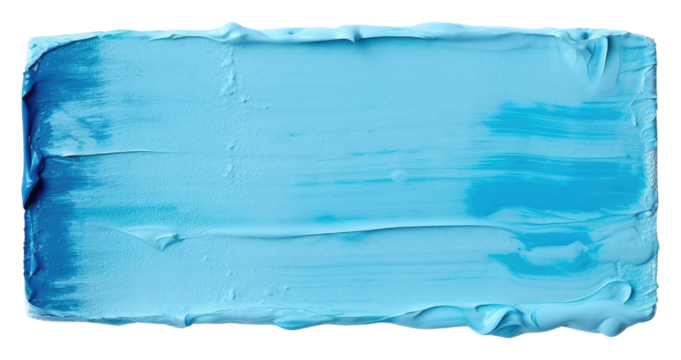 PNG Blue flat paint brush stroke backgrounds turquoise rectangle.