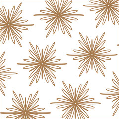 abstract brown flower white T-shirt patten design