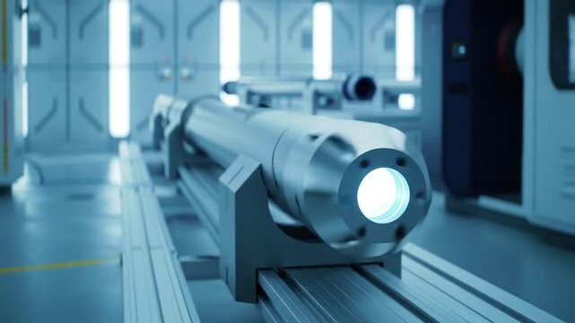 Precision Metal Component on Test Bench in Clean Lab Environment