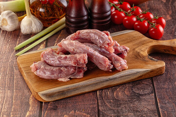 Raw chicken neck for cooking