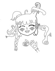 coloring fun girl for kids