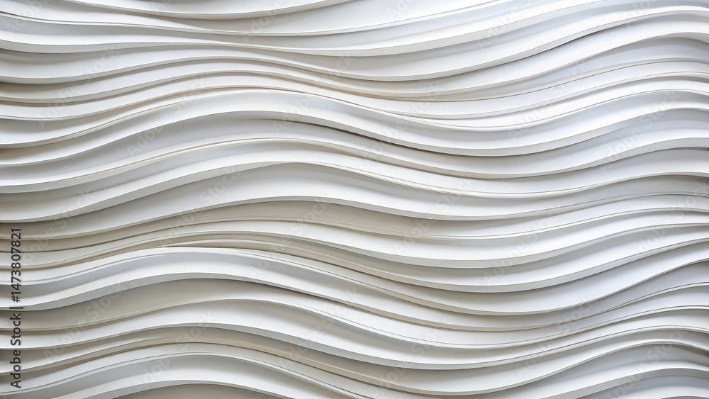 Poster abstract white wave pattern creates a stylish and modern textured background design