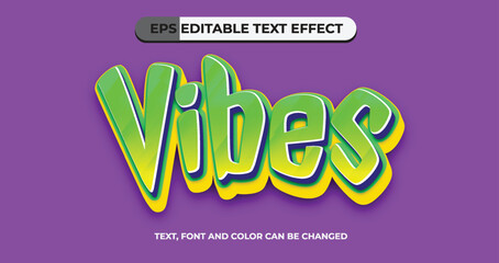 Vibes Editable Vector Text Effect 
