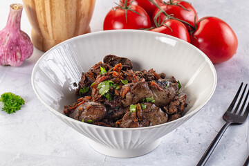 Roasted chicken liver with green onion