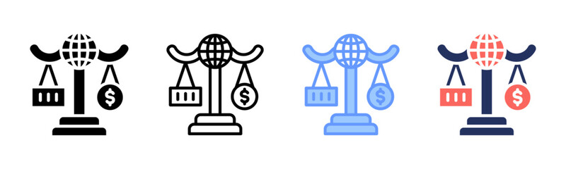 Balance icon sheet multiple style collection