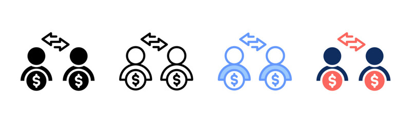 Turnover icon sheet multiple style collection