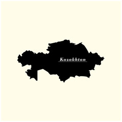 Obraz premium kazakhtan country map simple design