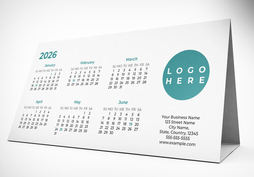 2026 Desk Calendar Template