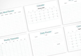 Elegant 2026 Calendar and Planner Bundle