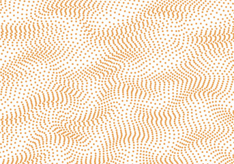 Abstract background with wavy lines. Golden and white vector pattern