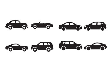Car Silhouette Vector Elements Pack