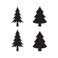 Abstract Canadian Pine Tree Silhouette Vector Design
