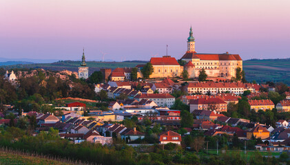 Mikulov - a baroque gem in the Czech Republic.A beautiful town surrounded by vineyards.