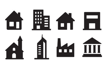 Silhouette Vector of Building