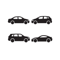 Silhouette Vector of Car Icon Series