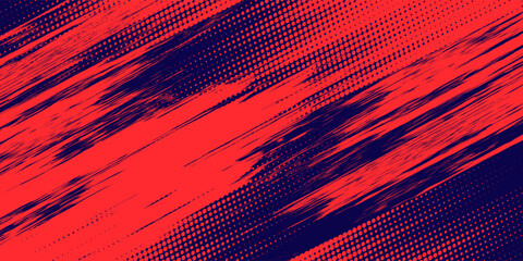 Fototapeta premium Dots halftone white and blue color pattern gradient grunge texture background. Dots pop art comics sport style vector dots halftone blue and white abstarct background vector illustration