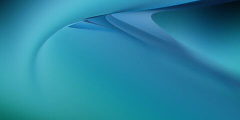Fototapeta na wymiar Fluid Curves of Teal Shades Create an Abstract Background for Creative Projects