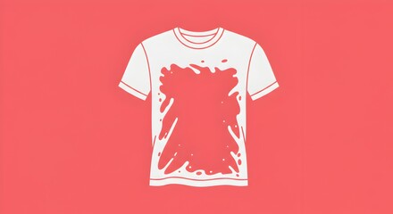 T-shirt with Splatter Graphic on Red Background Design