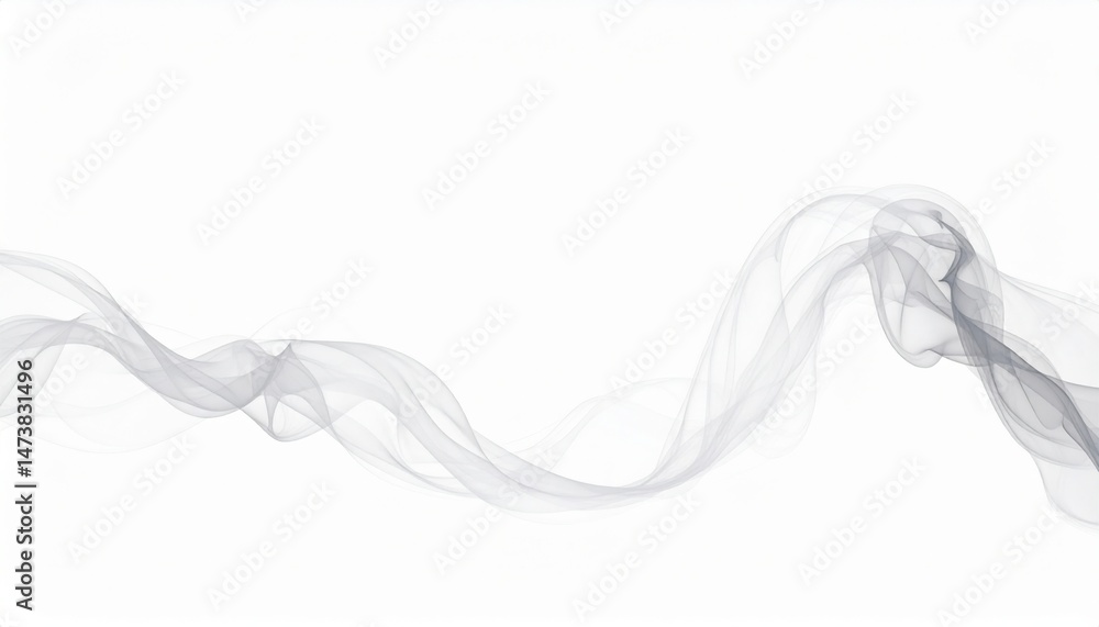 Aufkleber flowing smoke patterns abstract art digital creation minimalist design creative viewpoint ethereal c