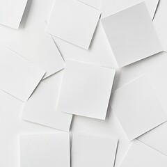 Blank sticky notes overlapping