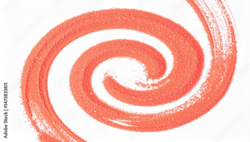 Poster swirling orange powder creating artistic patterns studio setting digital art creative environment cl