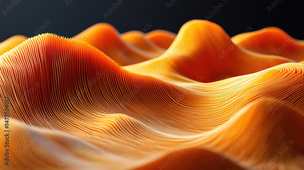 Poster a vibrant orange 3d background showcasing visual complexity with realistic rende in 4k resolution fr