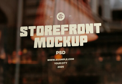 Window Signage PSD Mockup