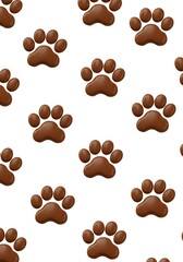 Obraz premium Chocolate Paw Prints AI Generated
