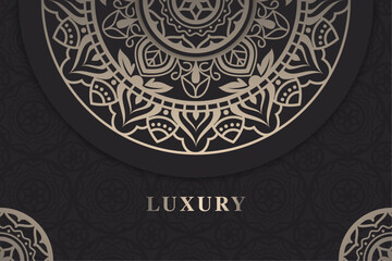 Luxury background with gold mandala 