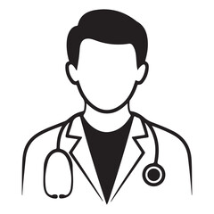 Fototapeta premium Male Doctor Icon Medical Professional