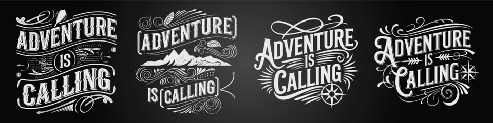 Creative Poster Fonts and Tropical Youth Icons in Vintage Style