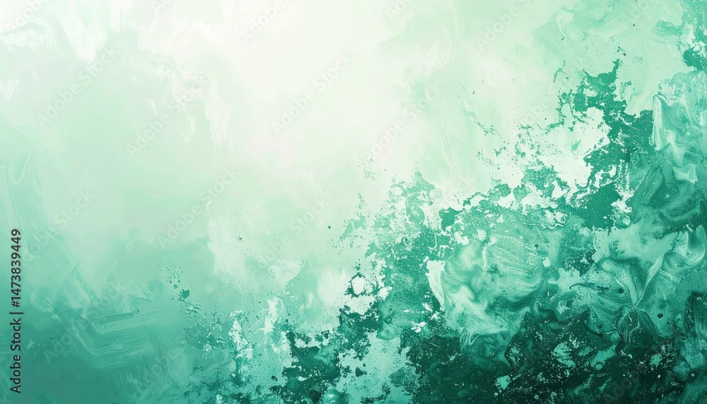 Poster dynamic ocean waves action coastal abstract art digital creation serene environment aerial view flui
