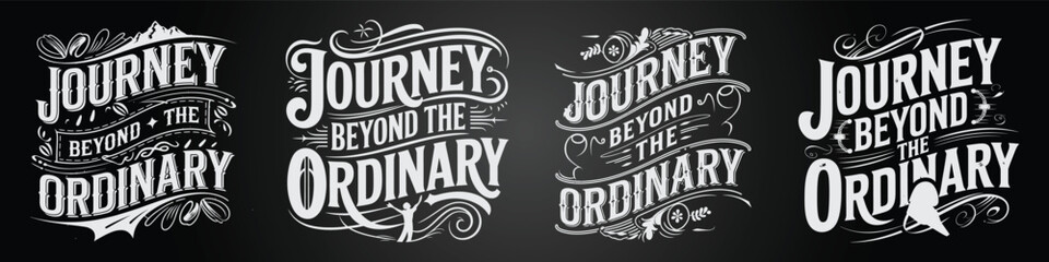 Blackboard Poster Design with Youthful & Trendy Travel Art