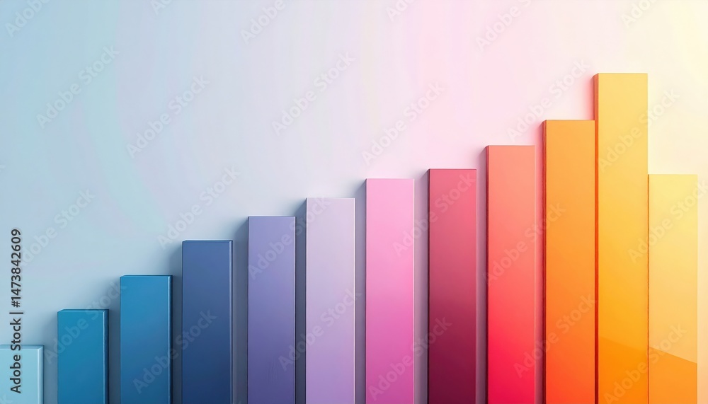 Poster data visualization trends illustrating growth metrics in business analytics infographic style modern