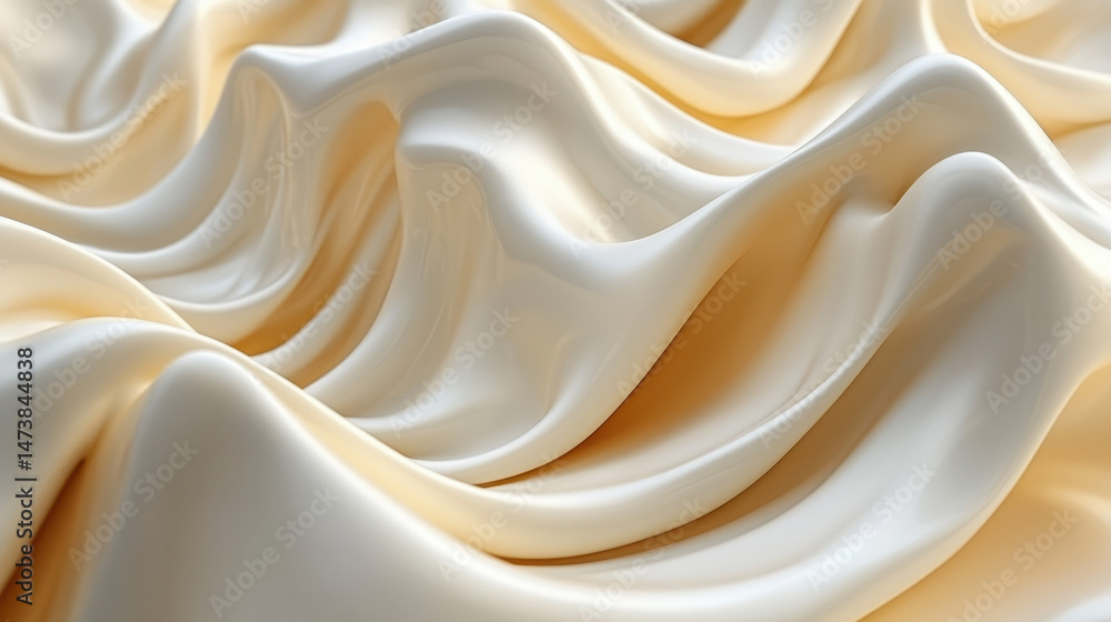 Poster a soft, realistic, and smooth 3d background with gentle folds and delicate curves under subtle light