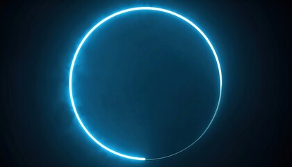Dynamic neon circle animation abstract visuals digital art dark background perspective view modern design concept