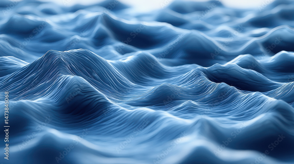Aufkleber sleek 3d rendered background shows realistic visual landscape in 4k resolution from a side angle wit