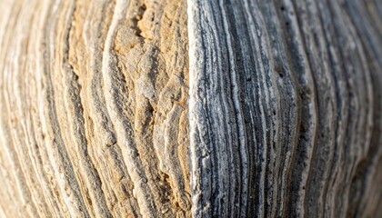 Examining geological patterns in sedimentary rock natural environment photography close-up view geological concept