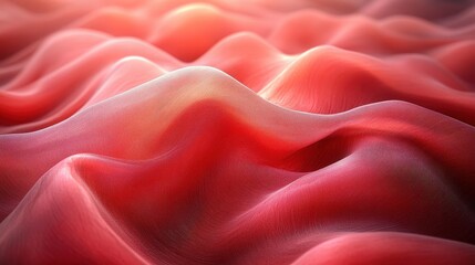 Obraz premium Vibrant red waves over silk illustration