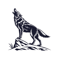 wolf head logo vector art silhouette
